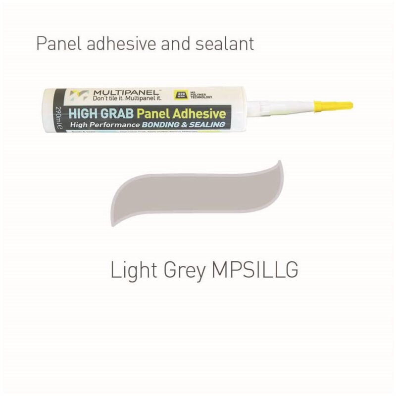 High Grab Adhesive & Sealant 290ml Light Grey - Multipanel