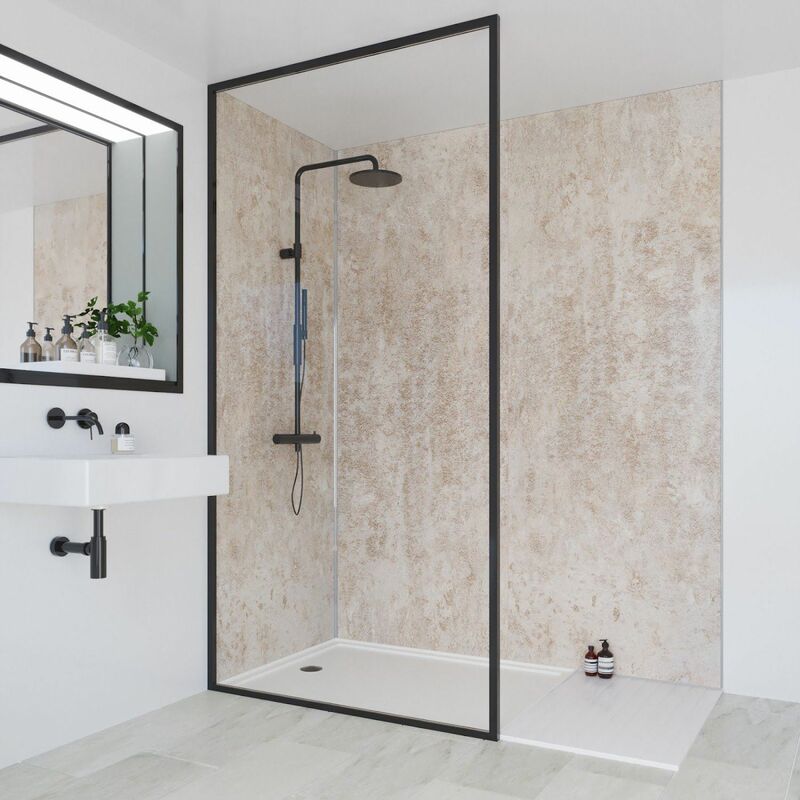 Multipanel - Linda Barker Stone Elements Shower Wall Panel Hydrolock 2400 x 900mm