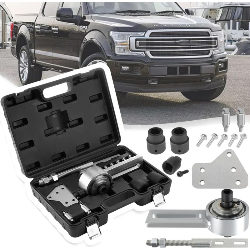 Multiplicateur de Couple 1:5 Professionnel - Outil de Démontage Poulie Vilebrequin pour Ford 1.0/2.0 EcoBoost/Duratec (OEM 303-1611/01/02) - Coffret