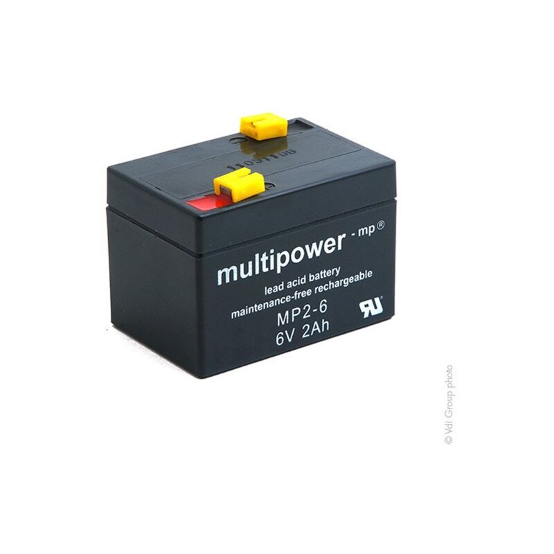 

Multipower - Batería plomo AGM MP2-6 6V 2Ah F4.8
