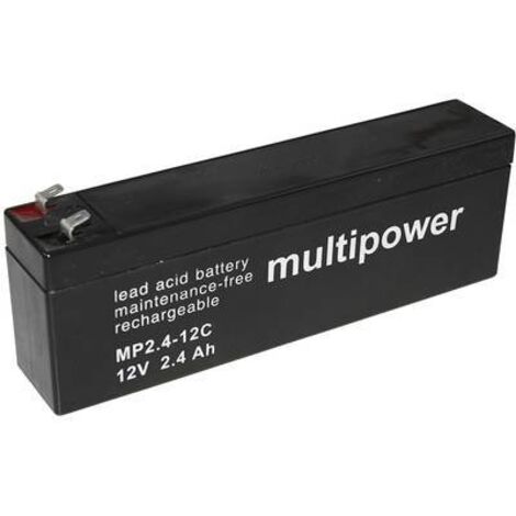 multipower Batterie au plomb 12 V 2.4 Ah noir AGM