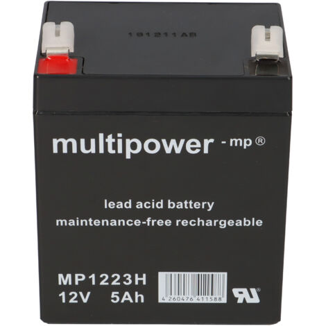 Multipower Blei-Akku MP1223H PB 12V / 5Ah Hochstrom, Faston 6,3
