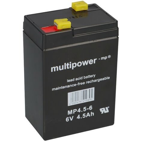 Multipower Blei-Akku MP4,5-6 Pb 6V 4,5Ah Faston 4,8