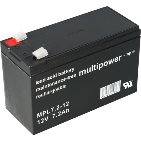 Multipower Blei-Akku MPL7,2-12 12V 7,2Ah Pb longlife 6,3mm Anschluss