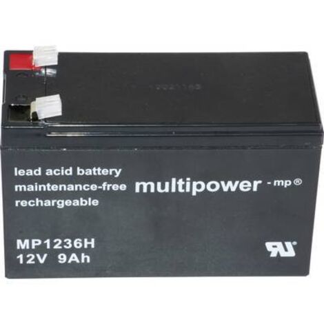Multipower PB 12 9 Ah Batterie au plomb noir