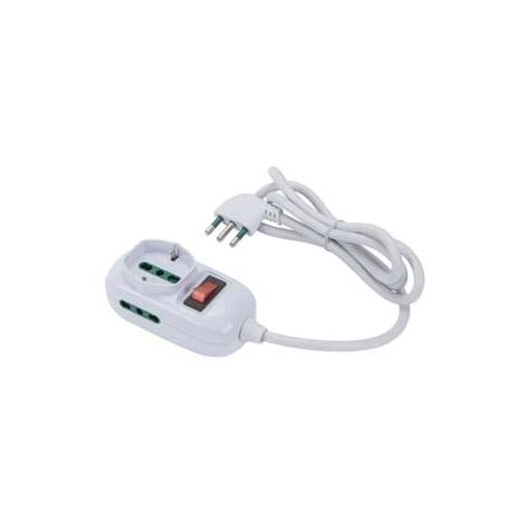 MULTIPRESA 3 POSTI BIPASSO + 1 SCHUKO CON INTERRUTT LINEA TRIAX BIANCA- - bianca 421454 - 2 pezzi FANTON