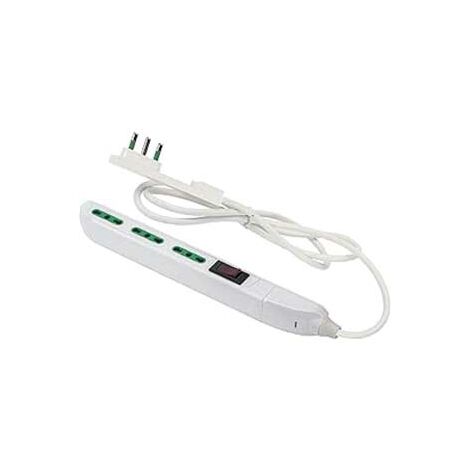 MULTIPRESA 3 POSTI BIPASSO + SHUKO CON INTERRUTTORE BIANCA- - bianca 47402 - 1 pezzi FANTON