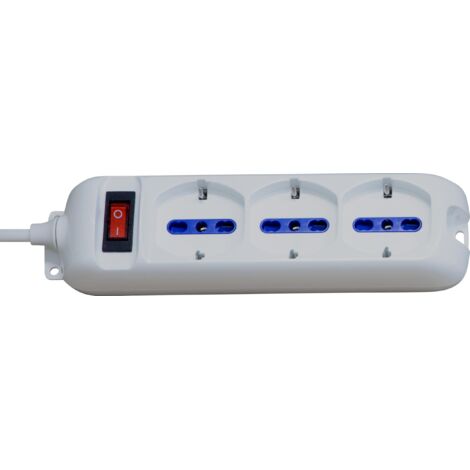 Multipresa 3 posti con interruttore spina da 16A Brennenstuhl - Bianco
