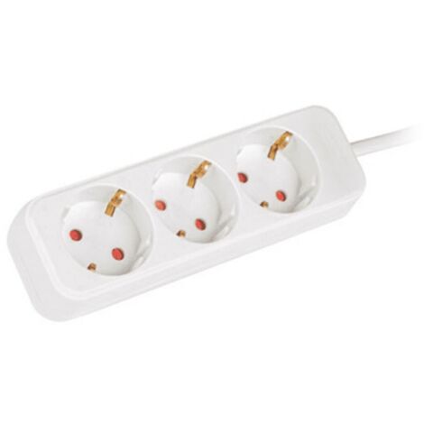 Multipresa 3 Tomas Schuko Lanberg 2500 W 1,5 m Bianco