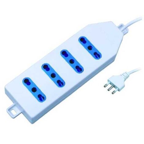 Multipresa 4 Bipasso 10/16A+T 3X1 Mt.1,5