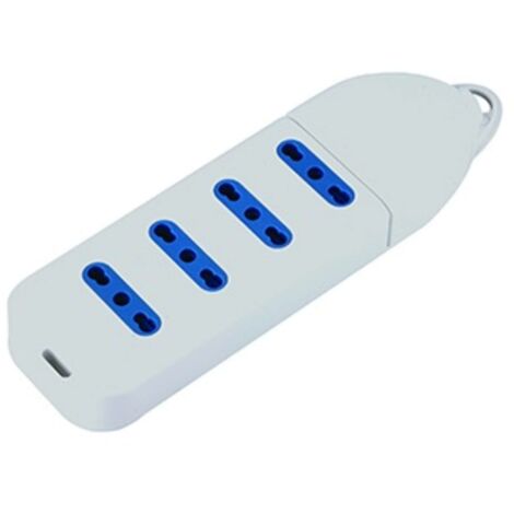 MULTIPRESA 4 POSTI BIPASSO SENZA CAVO (PEM2304-W)