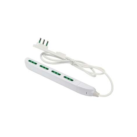 MULTIPRESA 4 POSTI BIPASSO + SHUKO BIANCA- - bianca 47404 - 1 pezzi FANTON