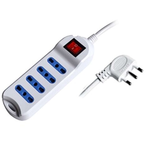 MULTIPRESA 4 POSTI BIPASSO SPINA16A + INTERR. (PEM2714-W)