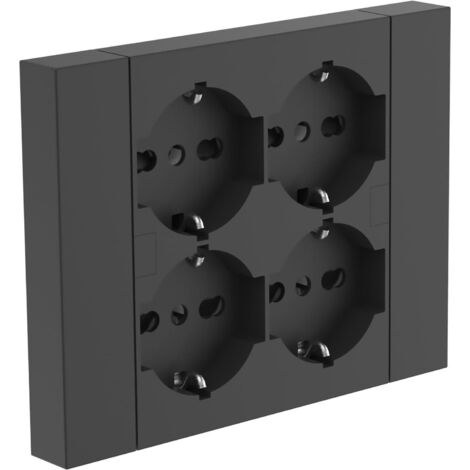 Multipresa 503 da incasso electraline 4 schuko nero - 22115