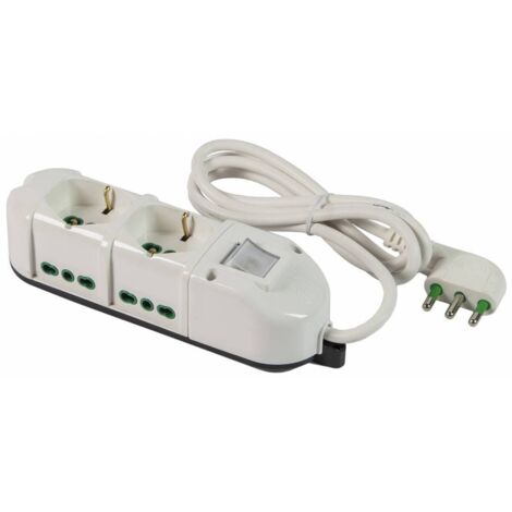 Multipresa 6P 2B/Sc+4B+Interruttore