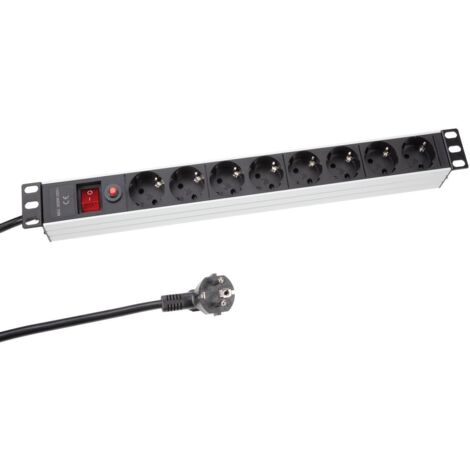 Multipresa a 8 vie - schuko - per rack 19