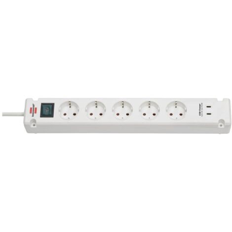Multipresa bremounta a 5 vie con 2 prese di ricarica usb c blocco spina usb c con interruttore e cavo da 3 m scatola di distribuzione per montaggio a parete
