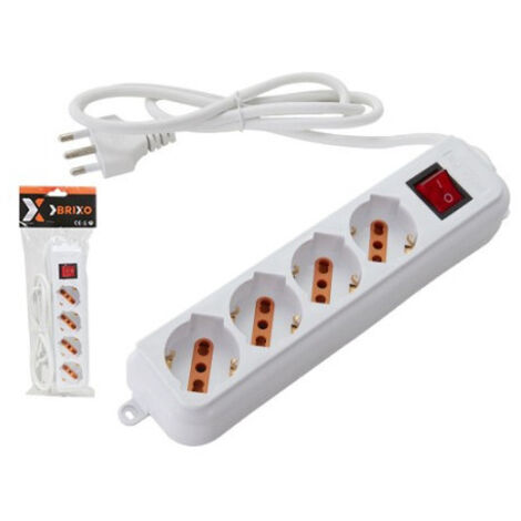 Multipresa Brixo a 3 Posti con Interruttore Bipolare 10/16A