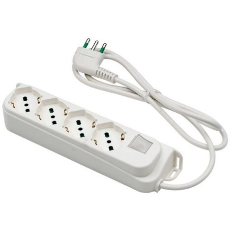 Multipresa Ciabatta 4 Posti Polivalente Schuko Con Interruttore Fanton Fme