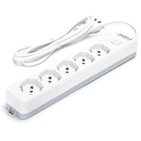 multipresa ciabatta elettrica bipasso schuko con interruttore 5 prese bipasso 10-16A schuko