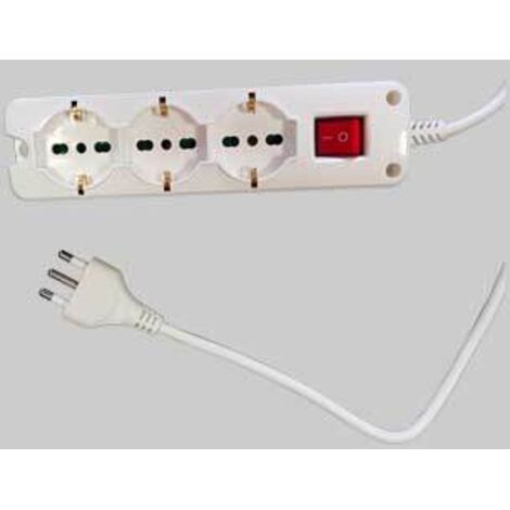MULTIPRESA COMPATTA CON INTERRUTTORE IDEAL STAR 9 vie (3+6) - IDEAL STAR