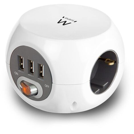 Multipresa Cubo Ewent EW3939 USB 5V 2A Bianco