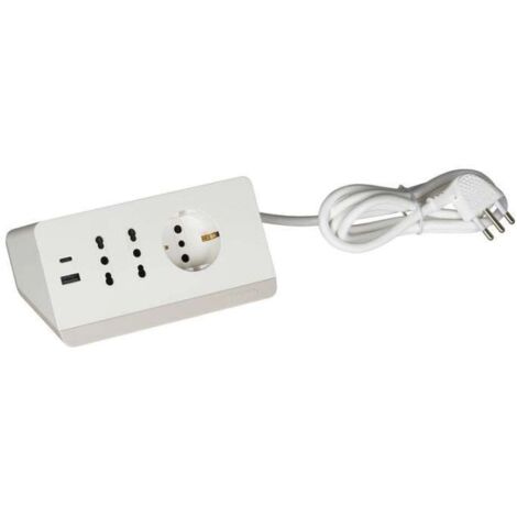 Multipresa da Scrivania 3 Prese Schuko 2 USB Bticino S3713DBU