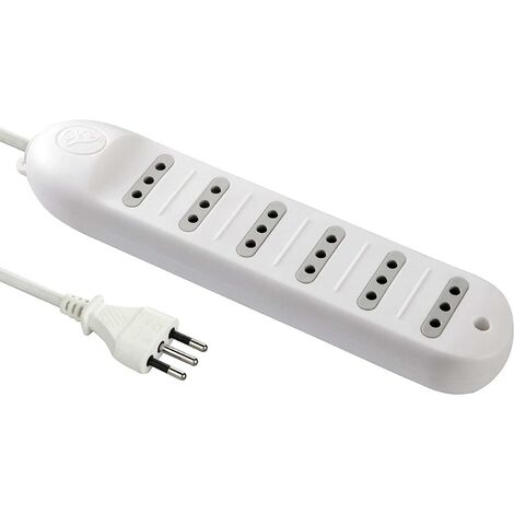 Multipresa electraline 6 prese x 10a bianca - 62036