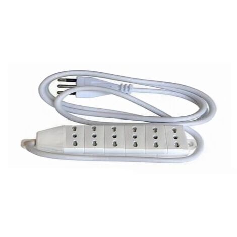 Multipresa elettrica 6 posti bipasso