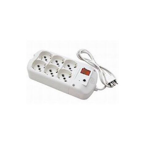 Multipresa elettrica 6 posti con interruttore - Mod. B