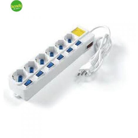 Multipresa Elettrocanali spina 16 a + 4 prese bipasso schuko 10 / 16 a cavo 1,5 mt