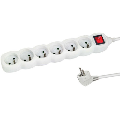 Multipresa esperanza 6 prese interruttore 15 m bianco