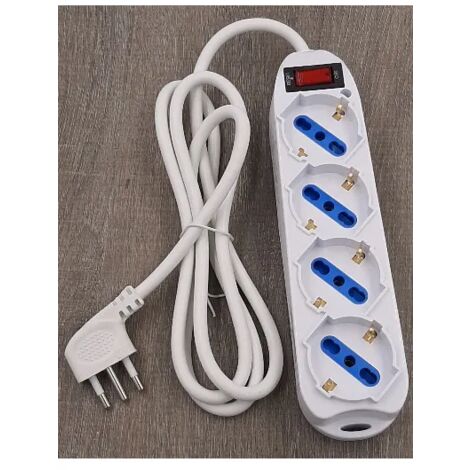 MULTIPRESA FAEG 4 POSTI spina 10A + PROTEZIONE SOVRACCARICO OFFERTA
