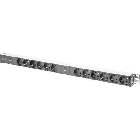 Multipresa in alluminio Digitus DN-95405 con 12 prese sicure