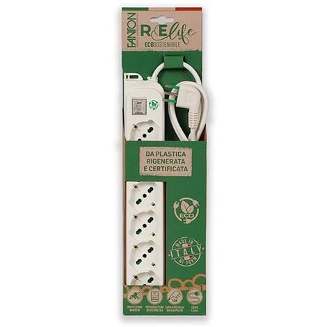 Multipresa da parete con 3 prese schuko/bipasso 10A/16A, nero, serie Emilia  Smart - Rosi RS94133