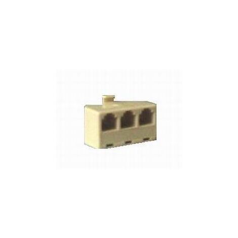 Multipresa plug RJ11 telefono 3 way