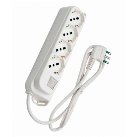 Multipresa scarpetta Fanton spina 16A con 4 Prese bipasso 40420