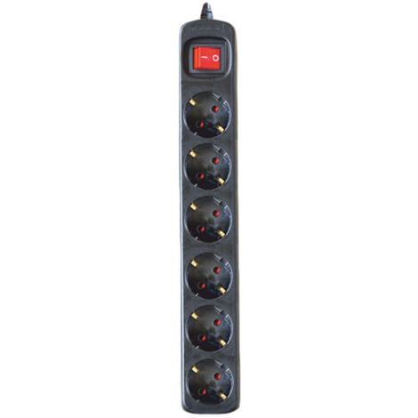 Multipresa silver electronics 6 prese nera 3680 W 16 A