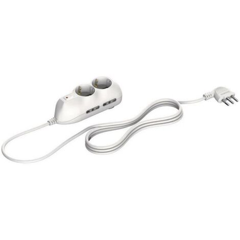 MULTIPRESA SLOT6 10A BIANCA 2 SCHUKO 4 BIPASSO