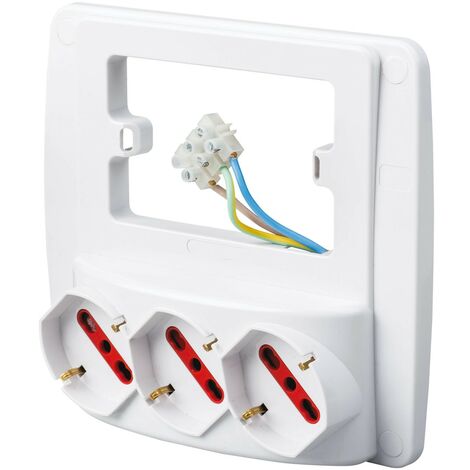 Multiprese da parete Emilia Schuko RS94130