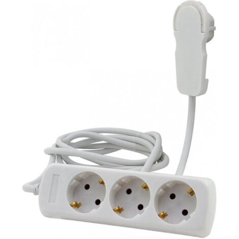 Multiprise 3 prises ou interrupteur 2m blanc Smart (Par 8)