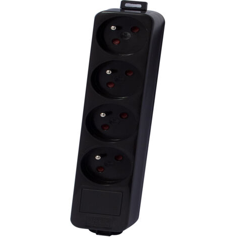 Multiprise 4x16A sans cordon - Noir - Chacon