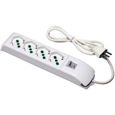 Multiprise 4X2Pt Sk Int Blanc Fido 4101004 Fme