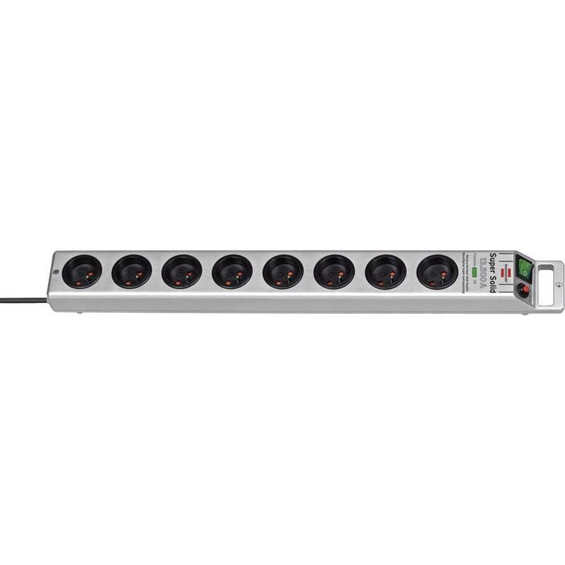 Brennenstuhl - Multiprise Super-Solid 5 prises de courant avec interrupteur et parasurtenseur 13500A - 2,5m H05VV-F 3G1,5 8 prises Brennenstuhl - Multiprise Super-Solid 5 prises de courant avec interrupteur et parasurtenseur 13500A - 2,5m H05VV-F 3G1,5 8 prises