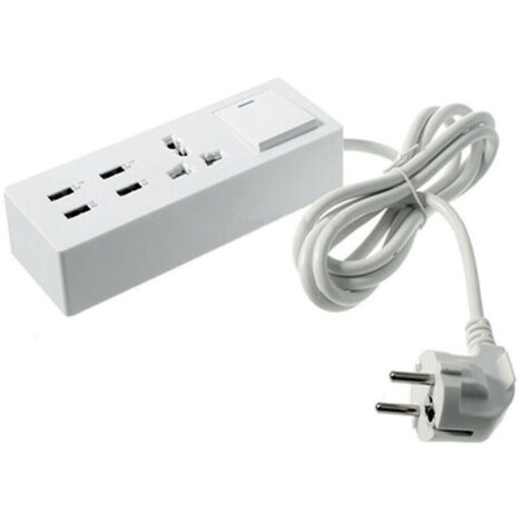 Multiprise Avec 1 Prise Universelle 4 Usb Avec Interrupteur