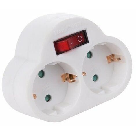 Multiprise avec interrupteur on/off - 2 prises