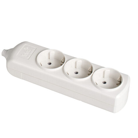 Multiprise Bipolaire 3 Prises T/t Latérale 16a 250v Blanche Solera 8003