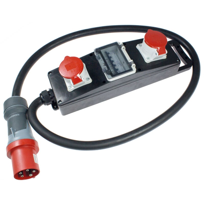 S20+ Vollgummi-Steckdosenleiste 400V/63A/max. 43kW IP44