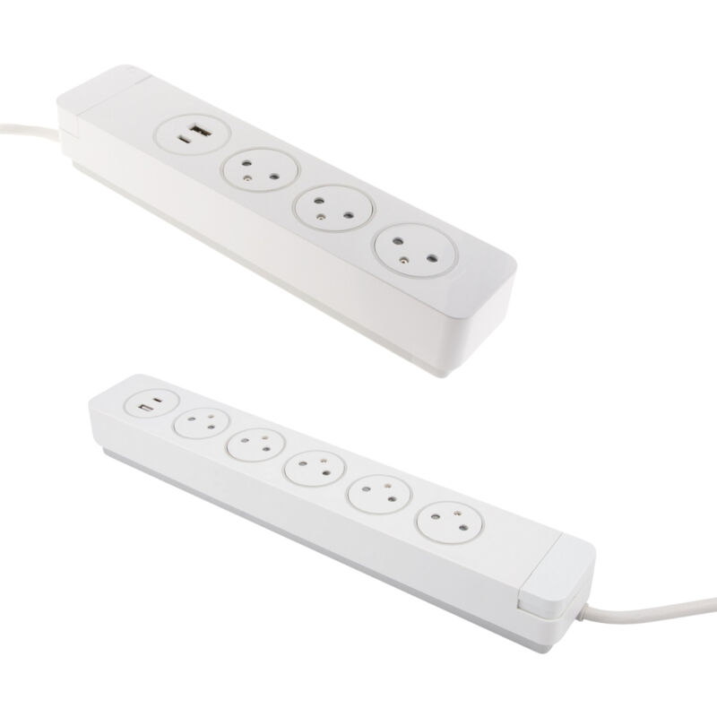 Multiprise Easy Eject 3x16A + bloc multiprise parafoudre 5 prises EasyEject + 2USB - Otio