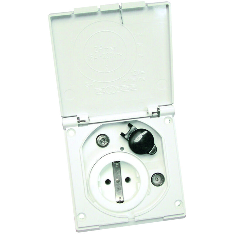 Multiprise extérieure TV antenne 12/220V